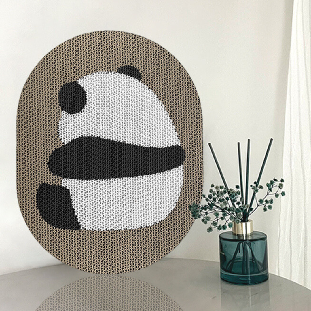 Panda Pattern Cat Scratching Board-Angry Panda