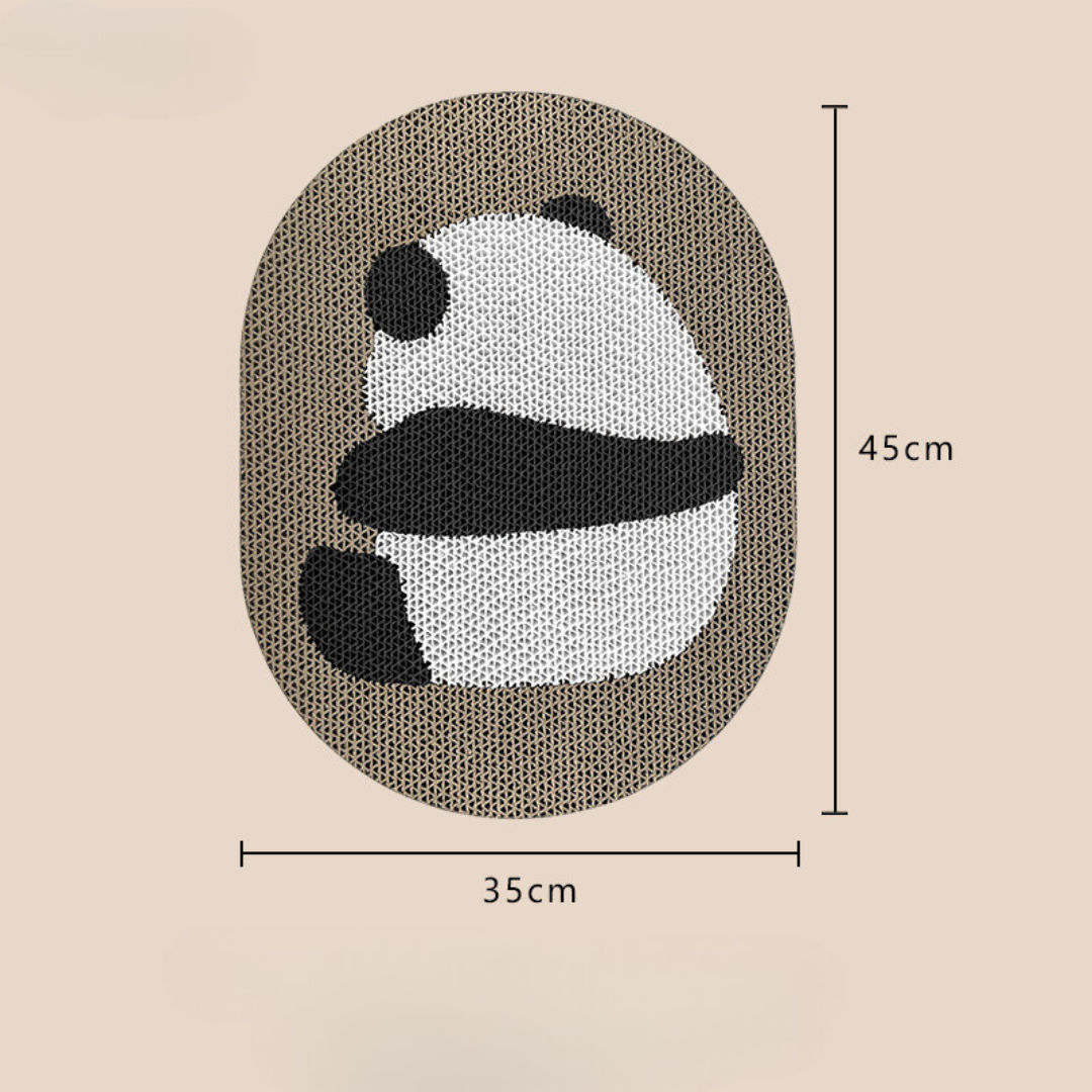 Panda Pattern Cat Scratching Board-Angry Panda