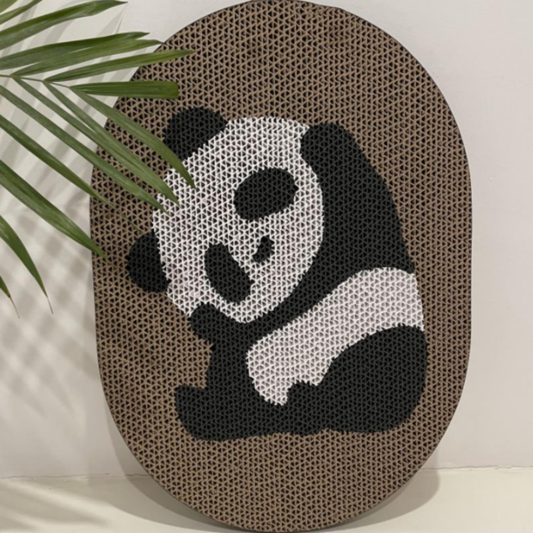 Panda Pattern Cat Scratching Board-Angry Panda