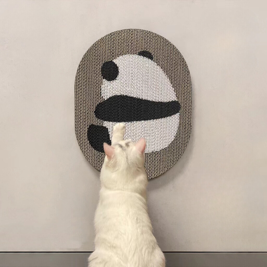 Panda Pattern Cat Scratching Board-Angry Panda