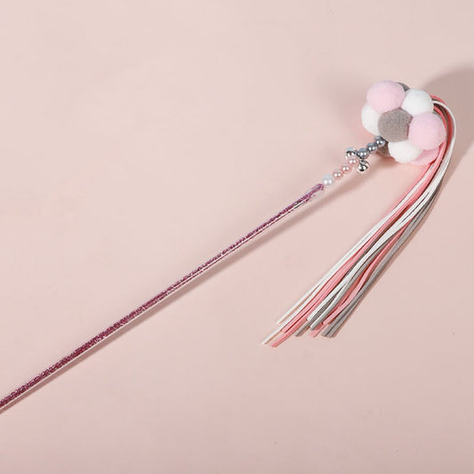 Pompon Cat Wand-Pink