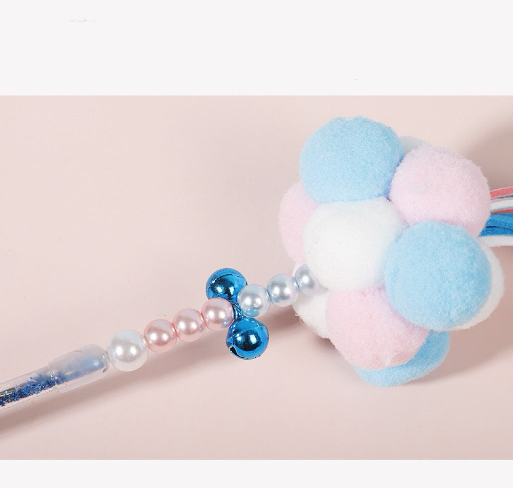 Pompon Cat Wand-Pink